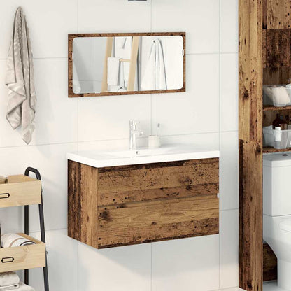 Bathroom Furniture Set | Old wood, White | Engineered wood, Ceramic
