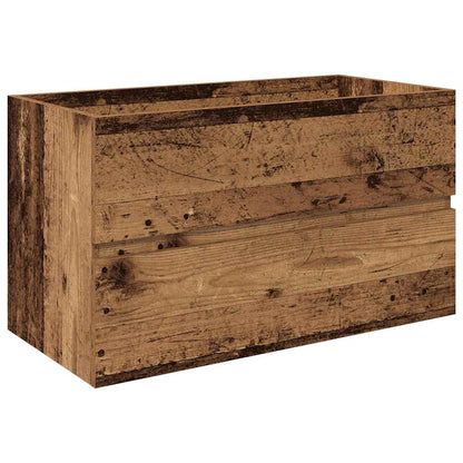 Bathroom Furniture Set | Old wood, White | Engineered wood, Ceramic