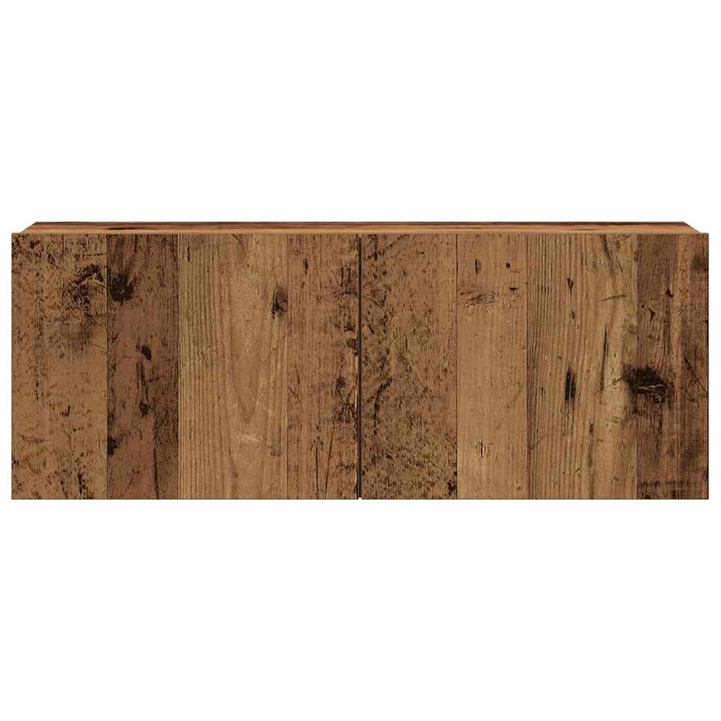 TV Cabinet | Set of 4 | Old Wood | Engineered Wood