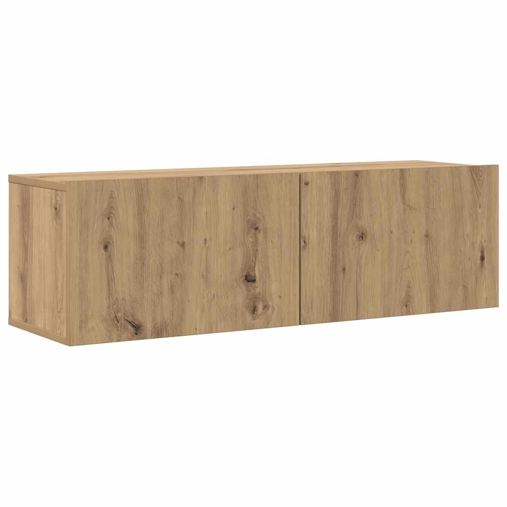Wall Mounted TV cabinets 8 pcs Artisan Oak Engineered Wood