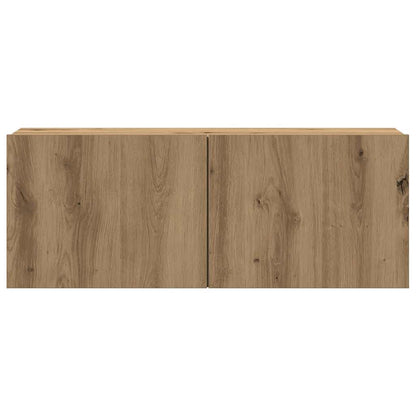 8 Piece Wall-mounted TV Cabinet Set Artisan Oak Engineered Wood