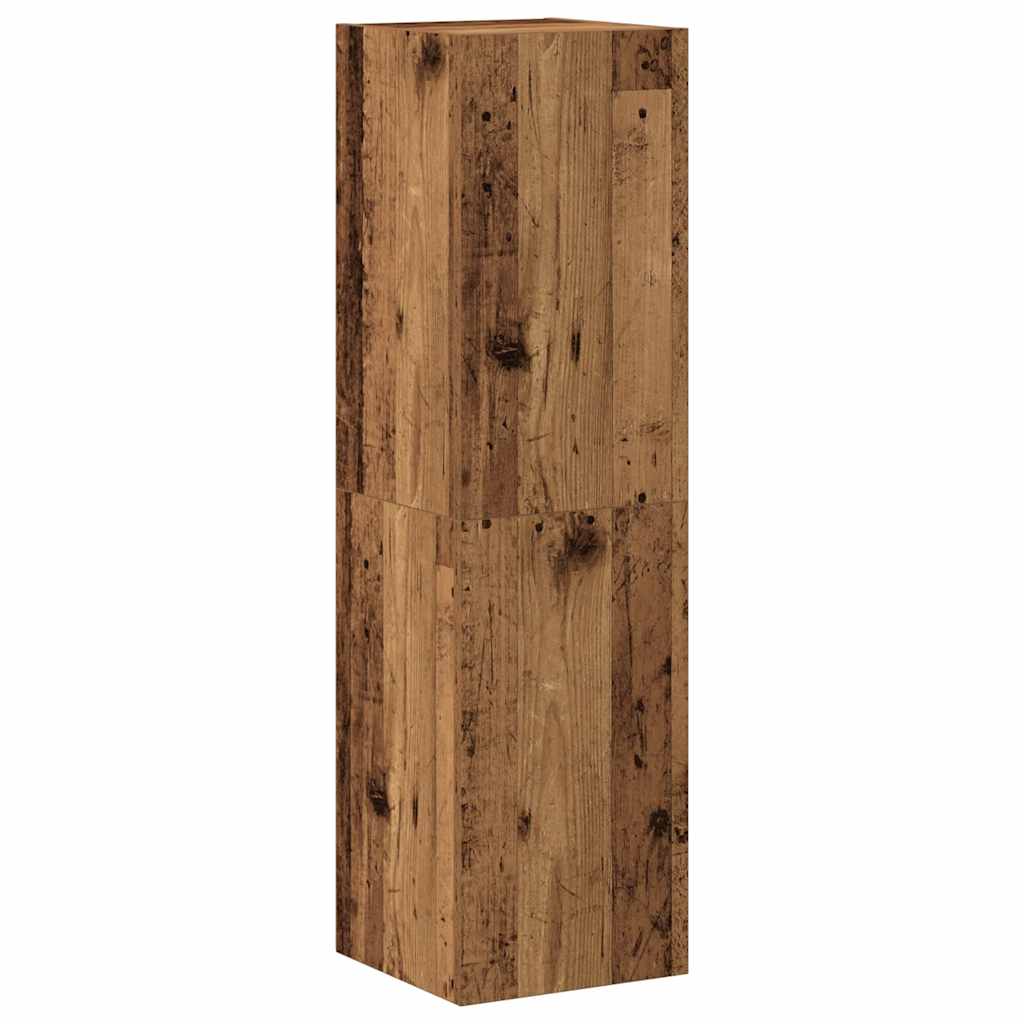 8 Piece Wall-mounted TV Cabinet Set Old Wood Engineered Wood