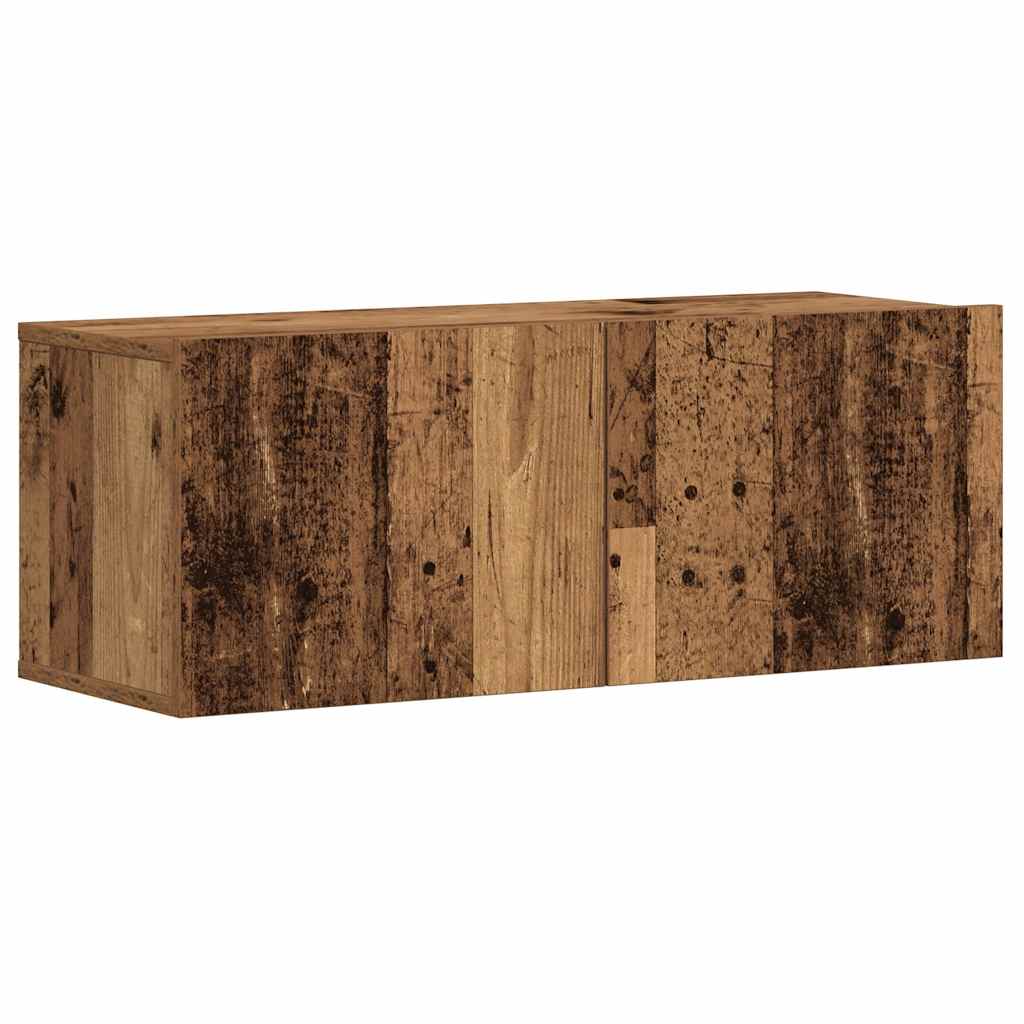 3 Piece Wall-mounted TV Cabinet Set Old Wood Engineered Wood