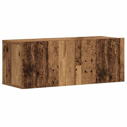 3 Piece Wall-mounted TV Cabinet Set Old Wood Engineered Wood
