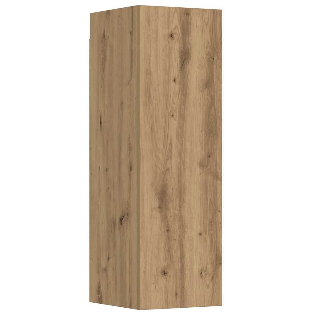 3 Piece Wall-mounted TV Cabinet Set Artisan Oak Engineered Wood