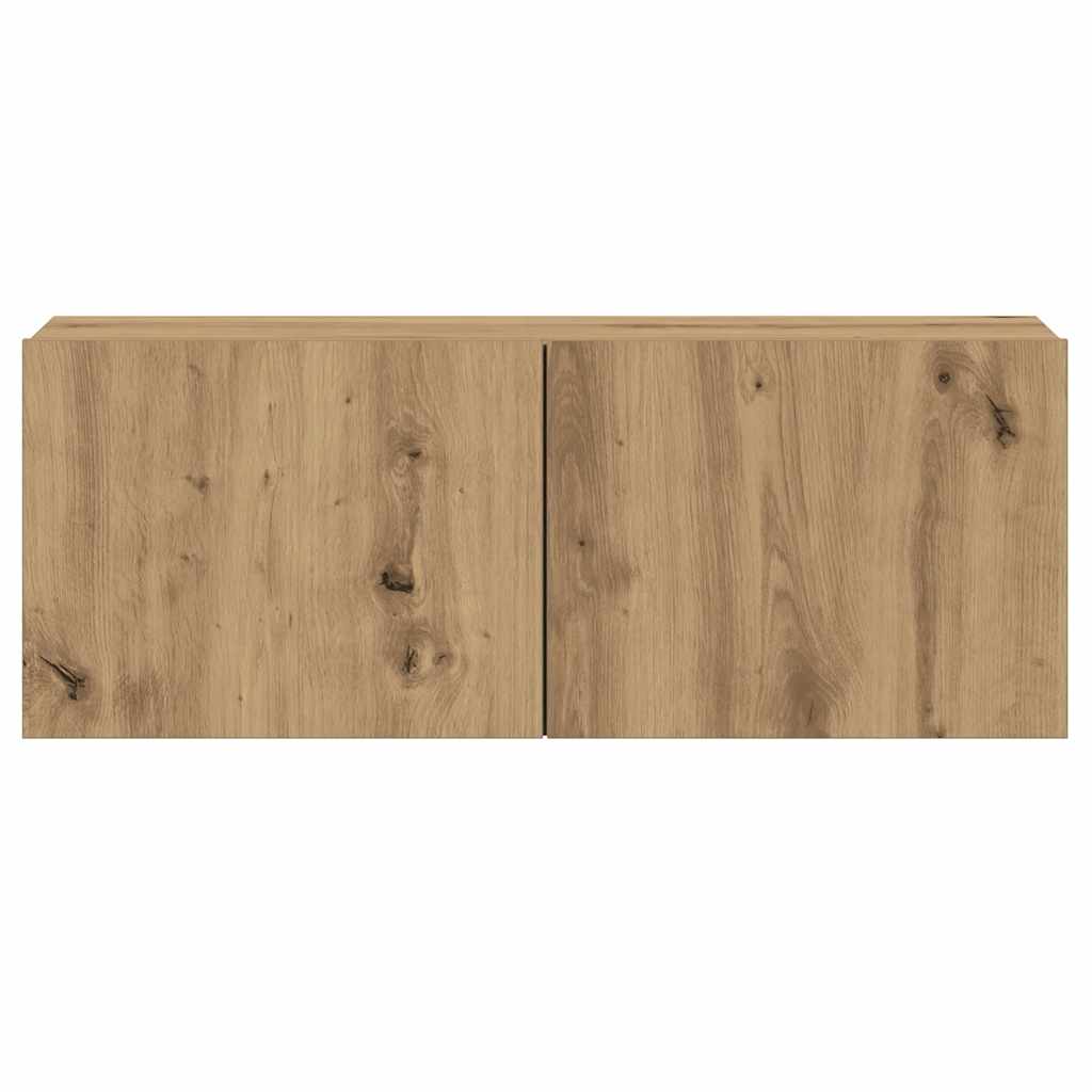 3 Piece Wall-mounted TV Cabinet Set Artisan Oak Engineered Wood