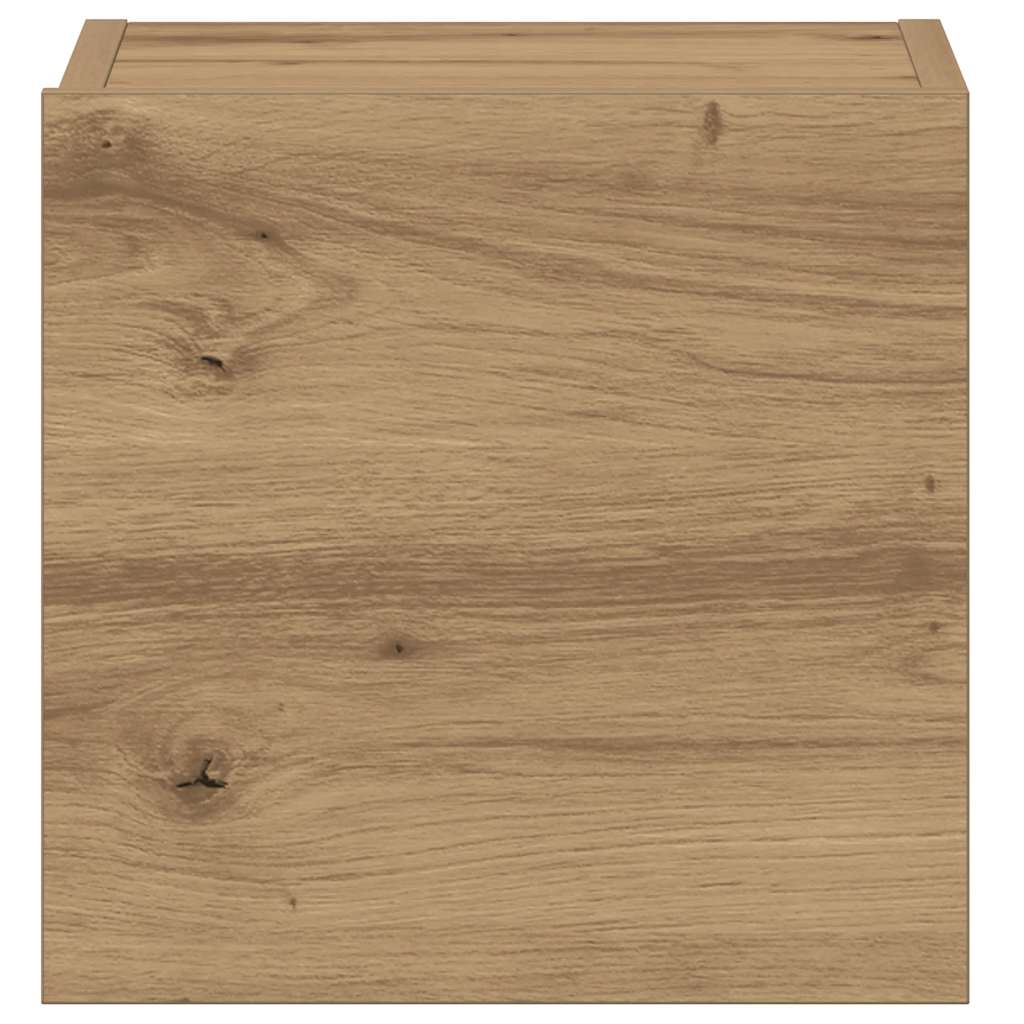 Wall Mounted TV cabinets 3 pcs Artisan Oak Engineered Wood