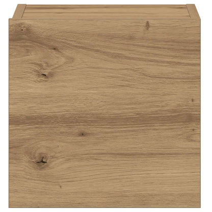 3 Piece Wall-mounted TV Cabinet Set Artisan Oak Engineered Wood