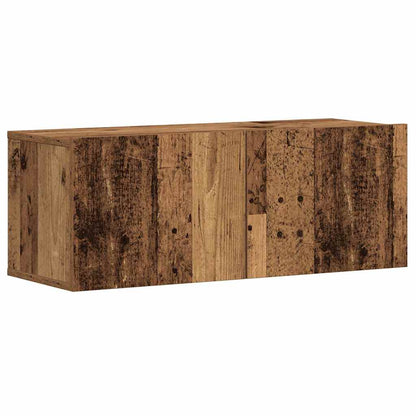 5 Piece Wall-mounted TV Cabinet Set Old Wood Engineered Wood
