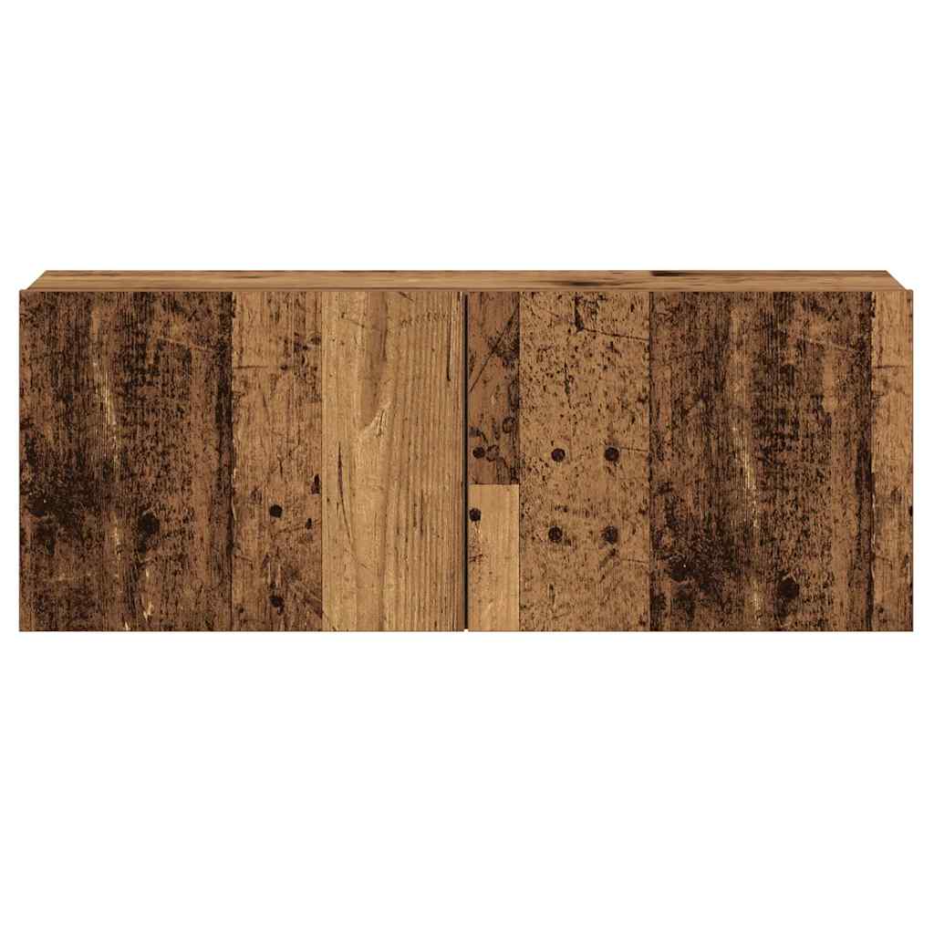 5 Piece Wall-mounted TV Cabinet Set Old Wood Engineered Wood