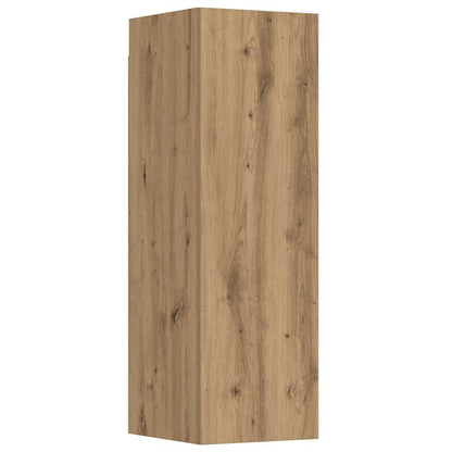 5 Piece Wall-mounted TV Cabinet Set Artisan Oak Engineered Wood