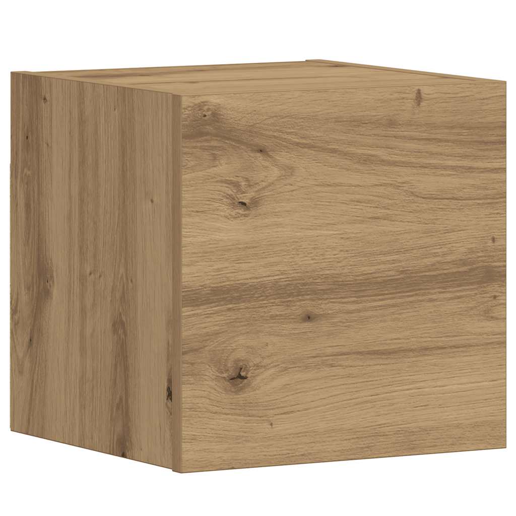 5 Piece Wall-mounted TV Cabinet Set Artisan Oak Engineered Wood