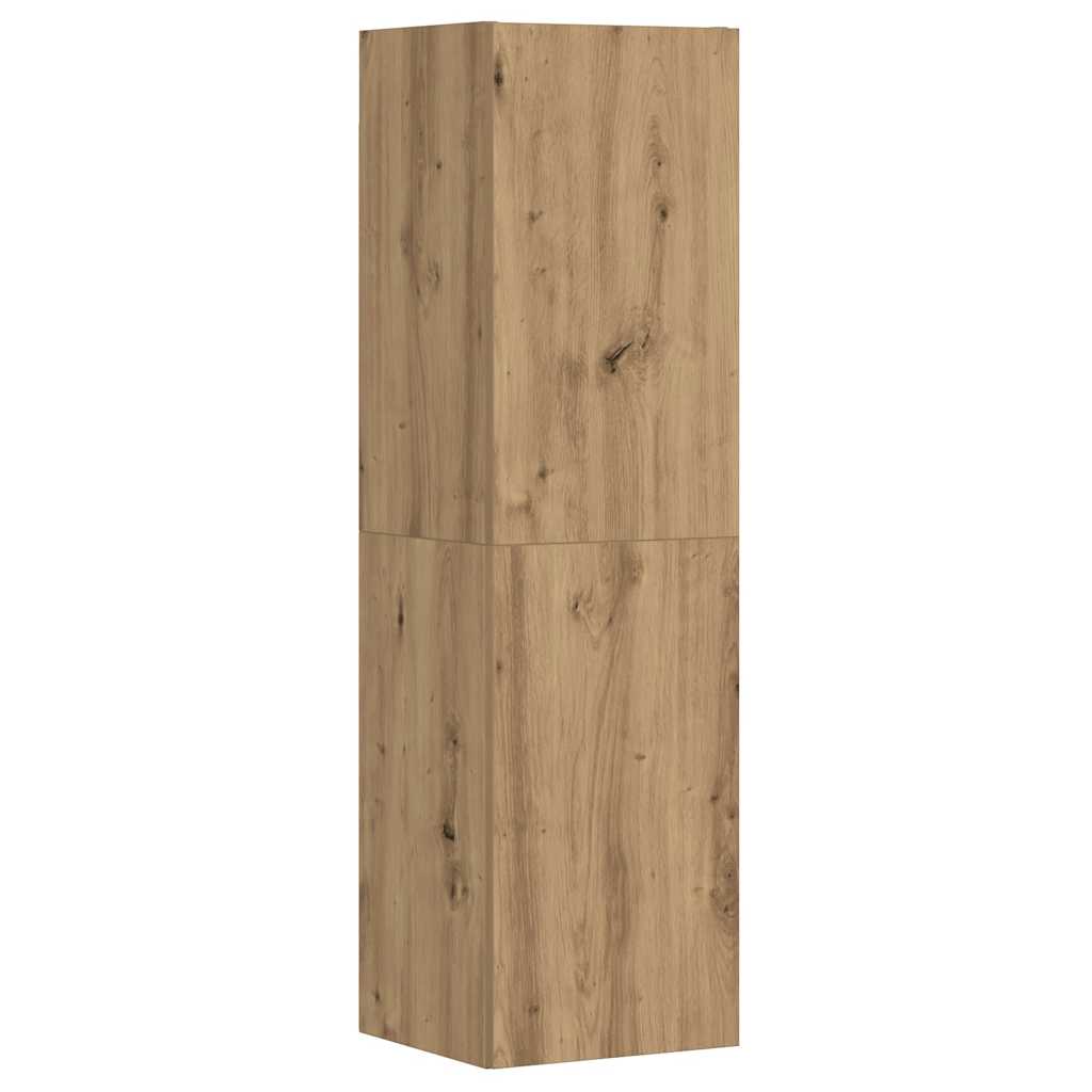 Wall Mounted TV cabinets 3 pcs Artisan Oak Engineered Wood