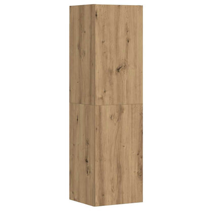 Wall Mounted TV cabinets 3 pcs Artisan Oak Engineered Wood