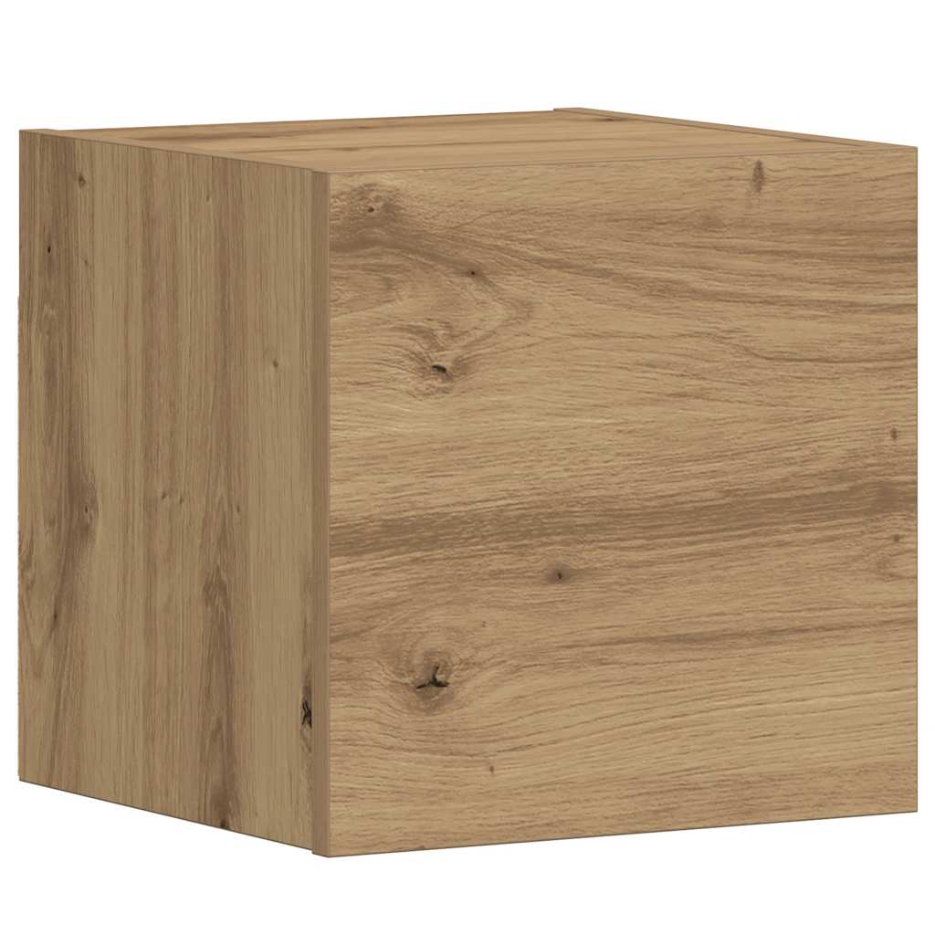 Wall Mounted TV cabinets 3 pcs Artisan Oak Engineered Wood
