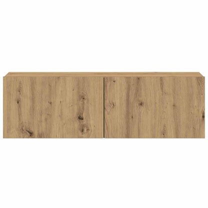 Wall Mounted TV cabinets 3 pcs Artisan Oak Engineered Wood