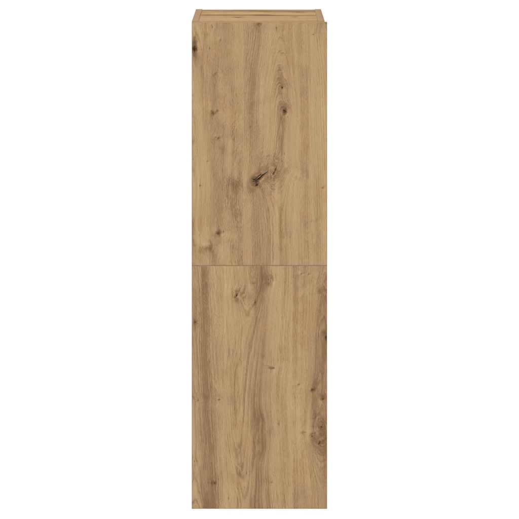 Wall Mounted TV cabinets 3 pcs Artisan Oak Engineered Wood