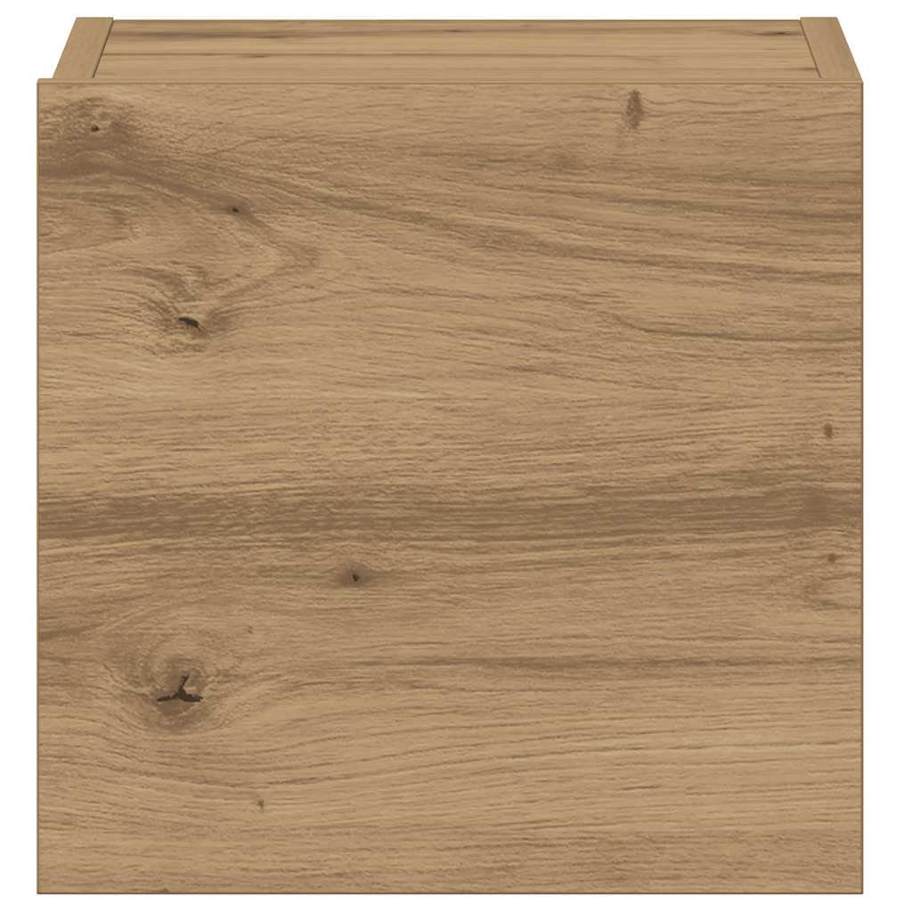 Wall Mounted TV cabinets 3 pcs Artisan Oak Engineered Wood
