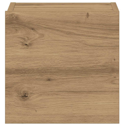 Wall Mounted TV cabinets 3 pcs Artisan Oak Engineered Wood