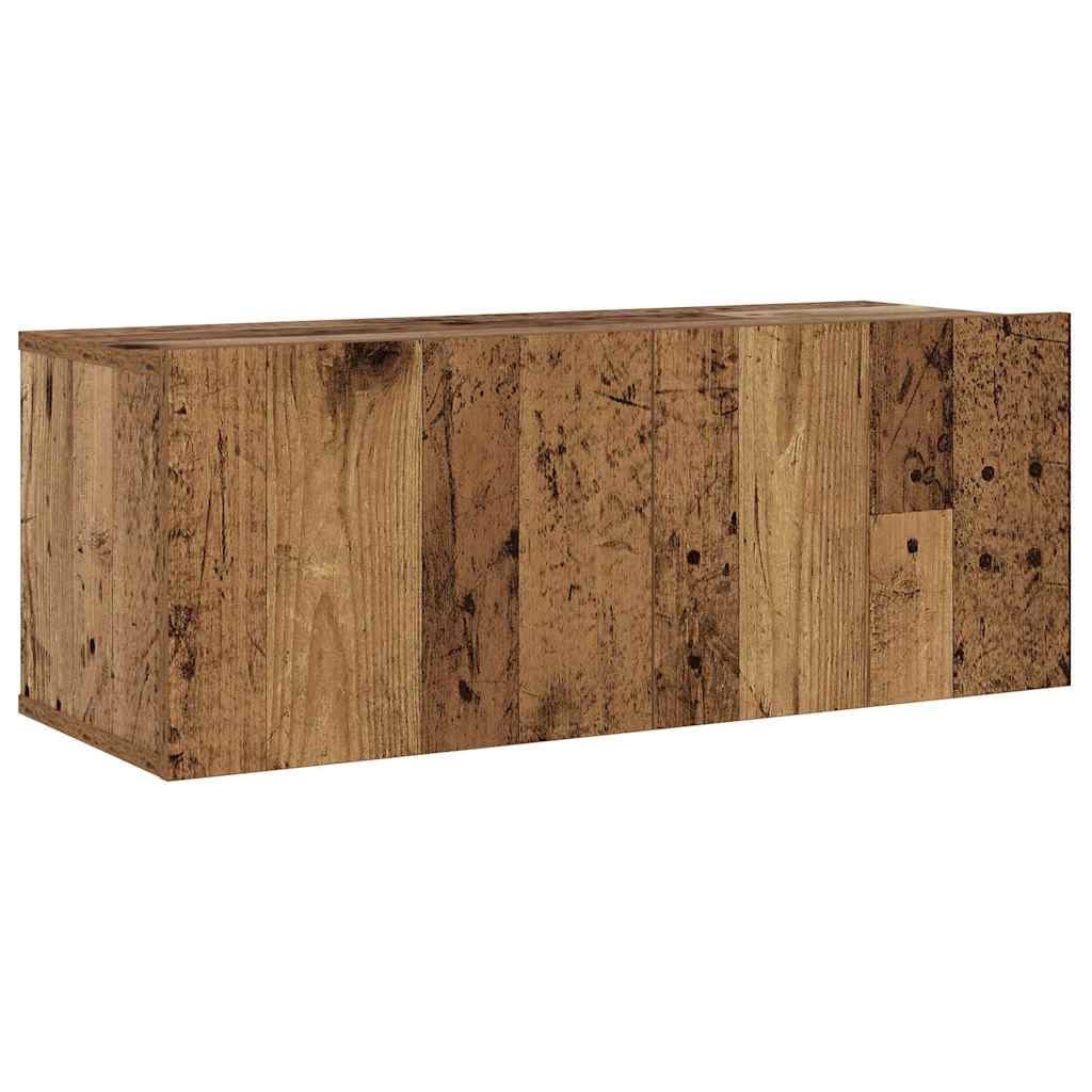 3 Piece Wall-mounted TV Cabinet Set Old Wood Engineered Wood