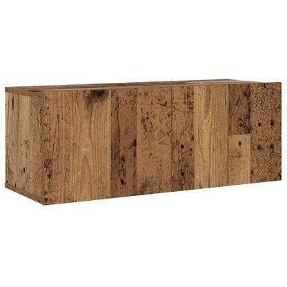 3 Piece Wall-mounted TV Cabinet Set Old Wood Engineered Wood