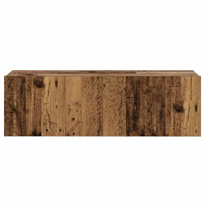 3 Piece Wall-mounted TV Cabinet Set Old Wood Engineered Wood