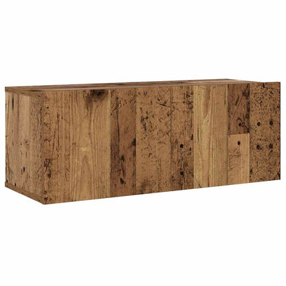 6 Piece Wall-mounted TV Cabinet Set Old Wood Engineered Wood