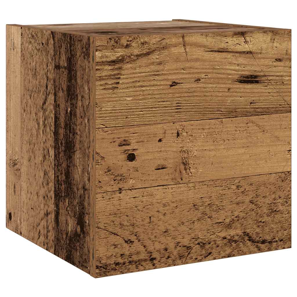 6 Piece Wall-mounted TV Cabinet Set Old Wood Engineered Wood