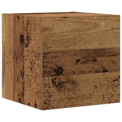6 Piece Wall-mounted TV Cabinet Set Old Wood Engineered Wood