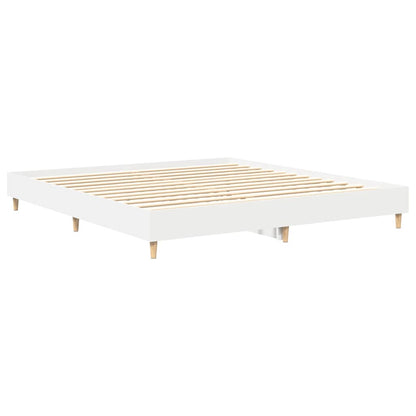 Bed Frame without Mattress White 180x200cm Engineered Wood