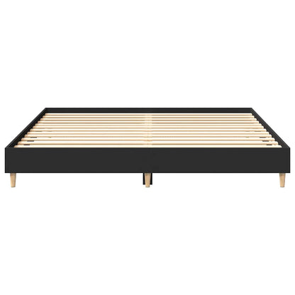 Bed Frame | Black | Engineered Wood, Solid Pine Wood, Plywood