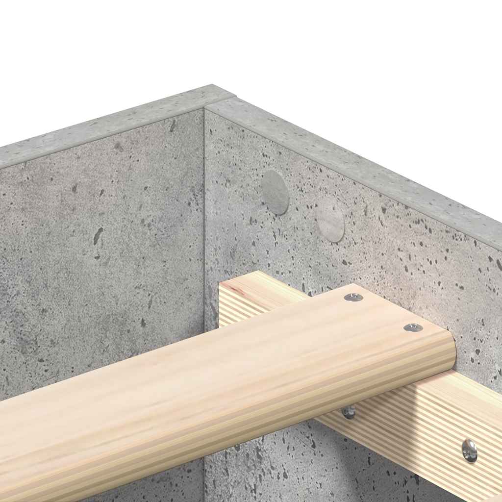 Bed Frame without Mattress Concrete Grey 180x200cm Engineered Wood