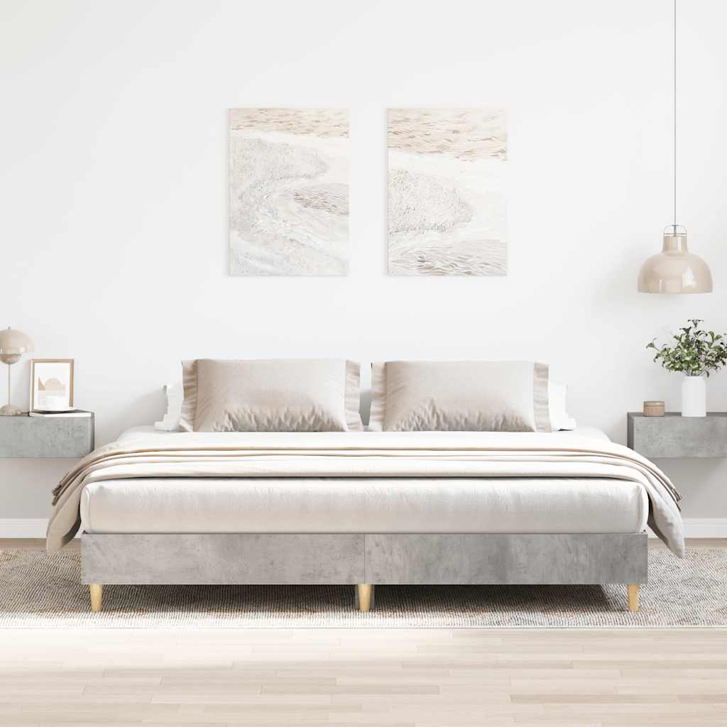 Bed Frame without Mattress Concrete Grey 180x200cm