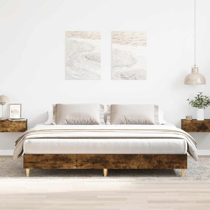 Bed Frame | Smoked oak | Engineered wood, plywood | Double | Bed Frame