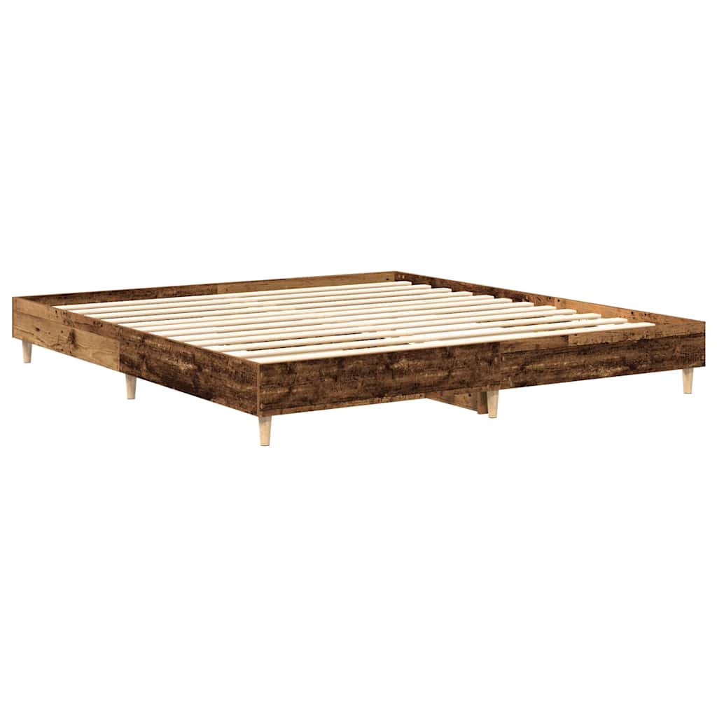Bed Frame without Mattress Old Wood 180x200cm Engineered Wood