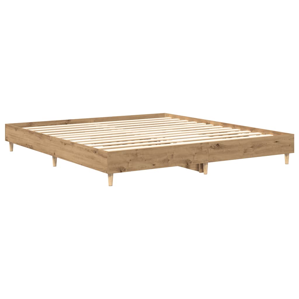 Bed Frame without Mattress Artisan Oak 180x200 cm