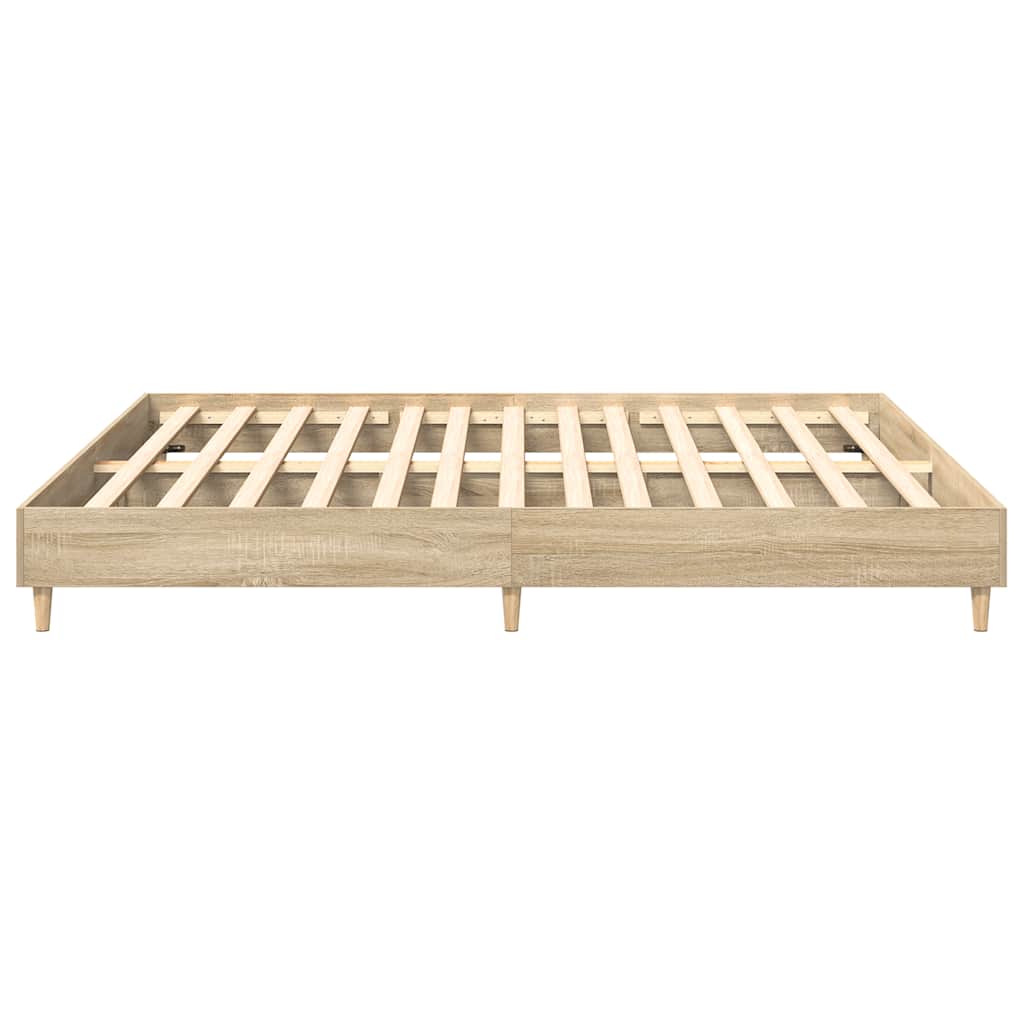Bed Frame | Sonoma oak | Engineered wood | Double | Durable | Bed Frame