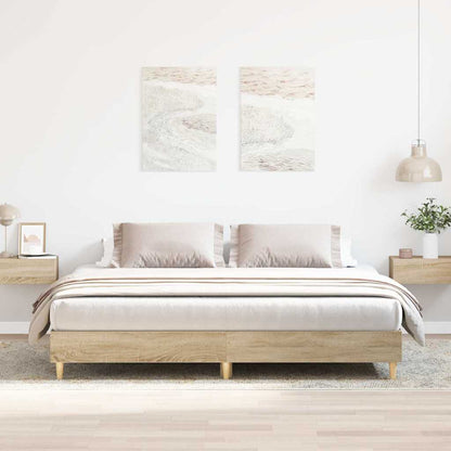 Bed Frame without Mattress Sonoma Oak 160x200cm Engineered Wood
