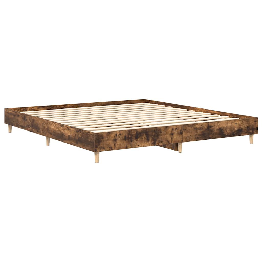 Bed Frame | Smoked Oak | Engineered wood | Double | Sturdy | Bed Frame