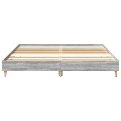 Bed Frame without Mattress Grey Sonoma 160x200 cm