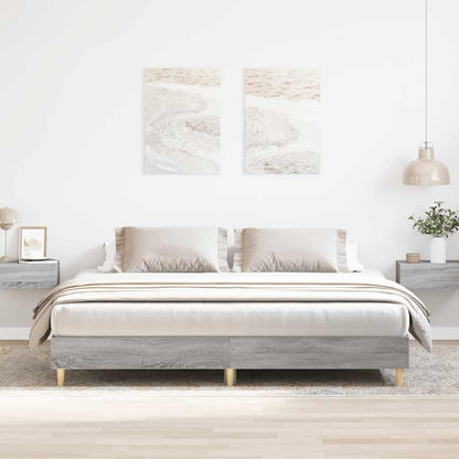 Bed Frame without Mattress Grey Sonoma 160x200 cm