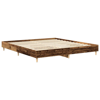 Bed Frame without Mattress Old Wood 160x200cm Engineered Wood