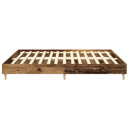 Bed Frame without Mattress Old Wood 160x200cm Engineered Wood