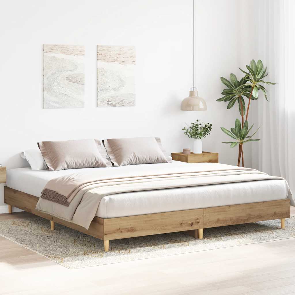 Bed Frame without Mattress Artisan Oak 160x200 cm