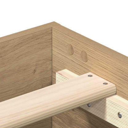 Bed Frame without Mattress Artisan Oak 160x200 cm