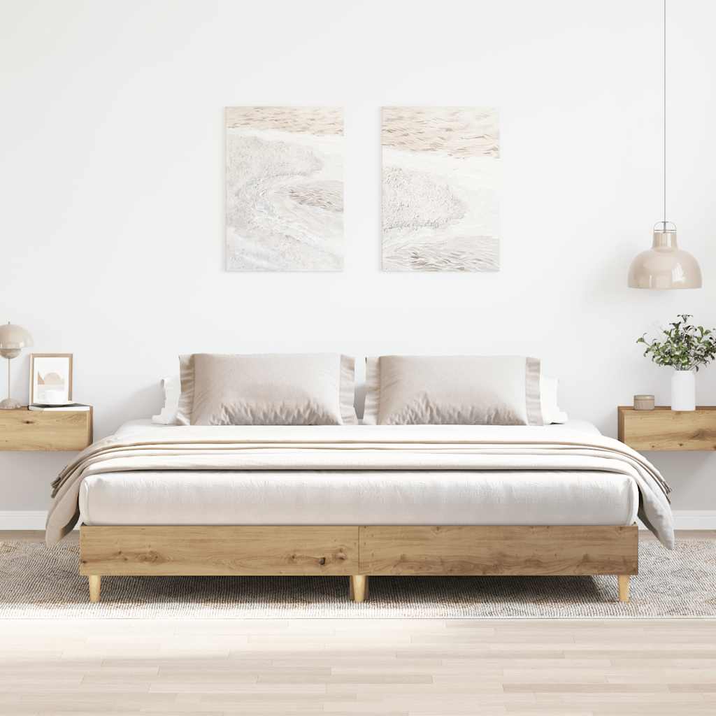 Bed Frame without Mattress Artisan Oak 160x200 cm