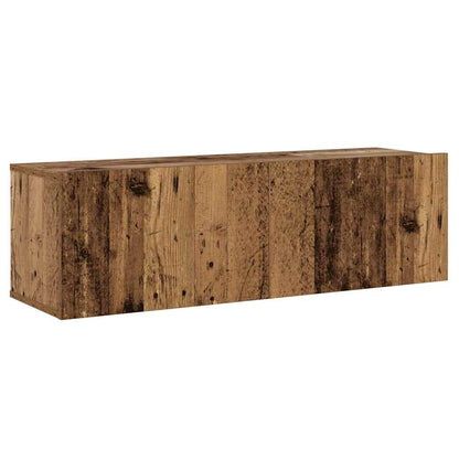 8 Piece Wall-mounted TV Cabinet Set Old Wood Engineered Wood