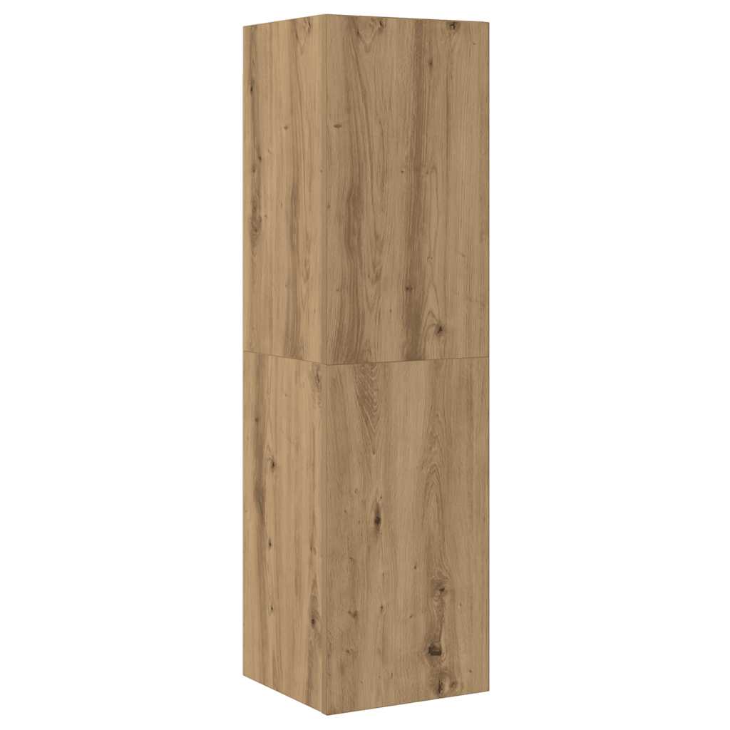 Wall Mounted TV cabinets 3 pcs Artisan Oak Engineered Wood