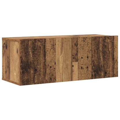 6 Piece Wall-mounted TV Cabinet Set Old Wood Engineered Wood