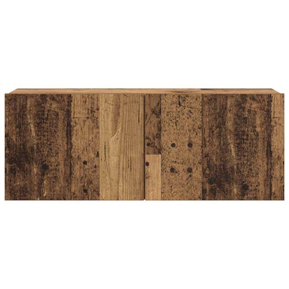 6 Piece Wall-mounted TV Cabinet Set Old Wood Engineered Wood